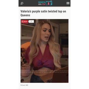 Zara knotted satin effect top